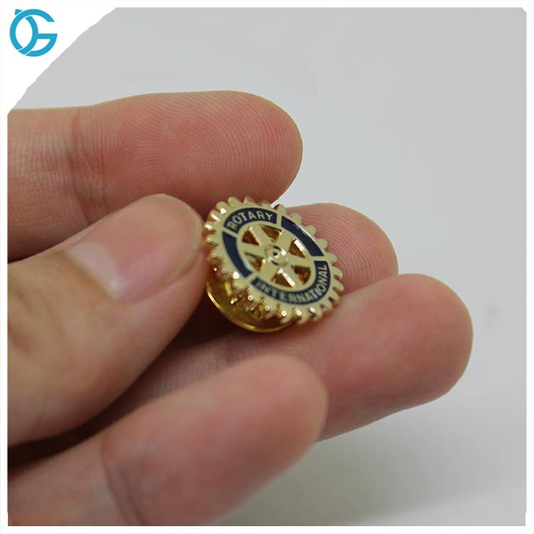 الذهب Plaitng مخصص دبوس معدني دوار