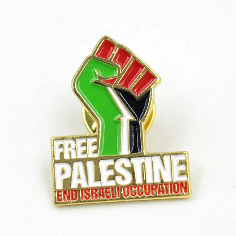 دبوس شارة علم فلسطين من المينا الصلب الناعم